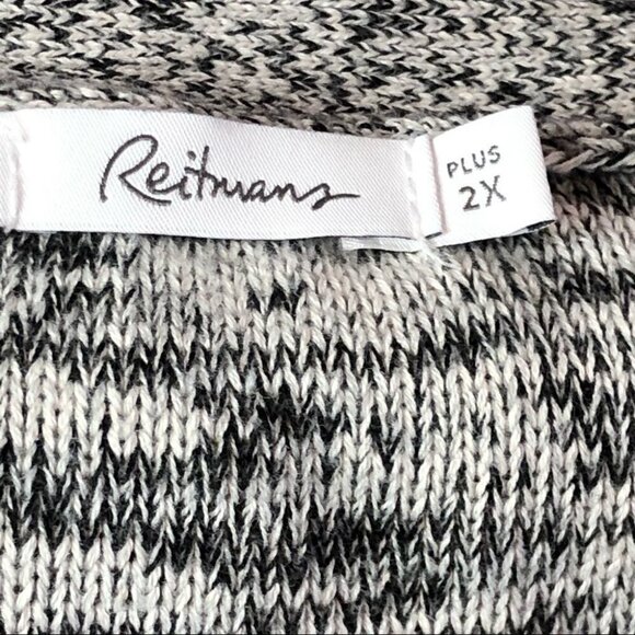 SIZE 2x Reitmans Heathered Grey Open Front cardigan - Picture 10 of 10